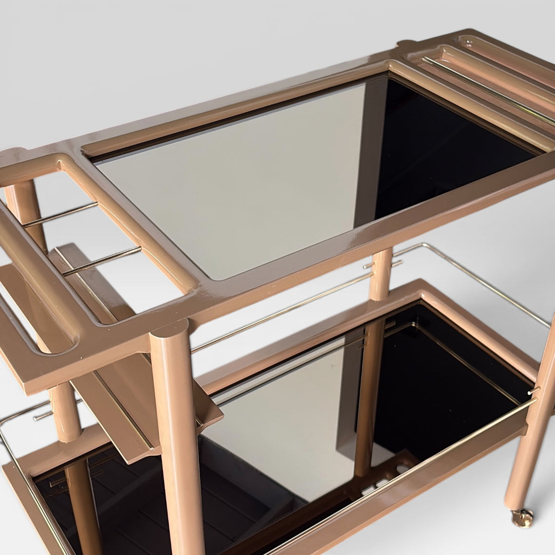 APPLE CINNAMON Lacquered BAR Cart