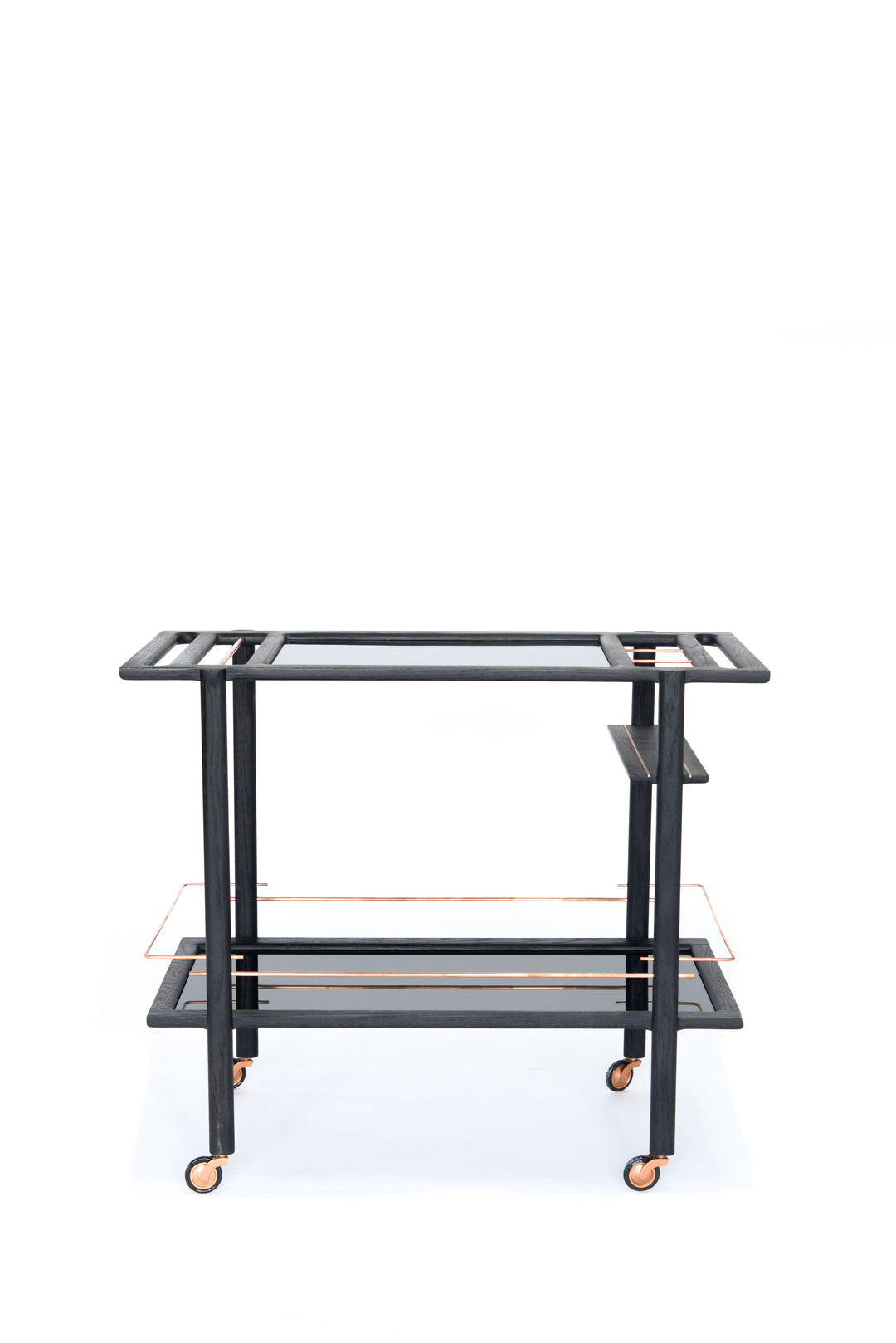 Ebonized Oak Copper BAR Cart