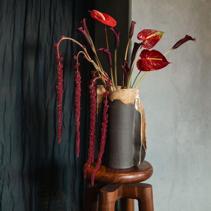 The rolled slab collection is a play between raw simplicity, intuitive form, and controlled imperfection. The sculptural inspiration is drawn from forming around blocks of wood, cylinders, and other objects found around the wood shop.

Every piece is one of one.