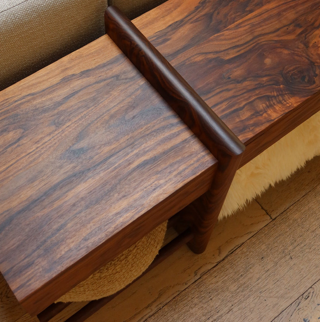 Handmade console perfect for behind the sofa or couch or even as a custom coffee table with drawers 