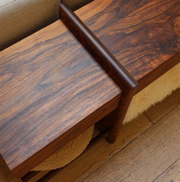 Handmade console perfect for behind the sofa or couch or even as a custom coffee table with drawers 